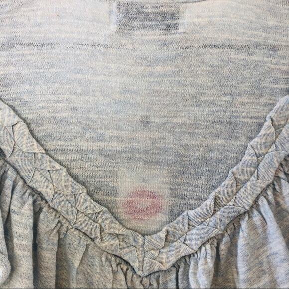 Wildfox Lais ruffled light Blue heather sweater Medium NWT - Picture 9 of 11